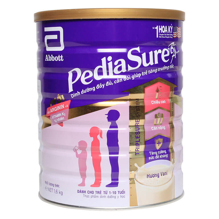 Sữa PediaSure 1,6kg ARGININ & Vitamin K2 (1-10 tuổi)