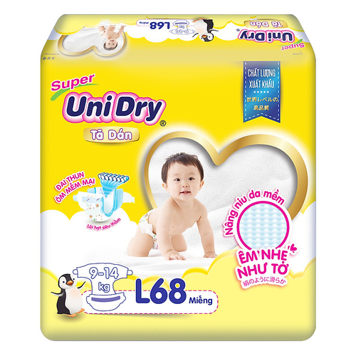 Tã Dán Cho Bé Unidry (G6+) Size L68 (68 miếng)