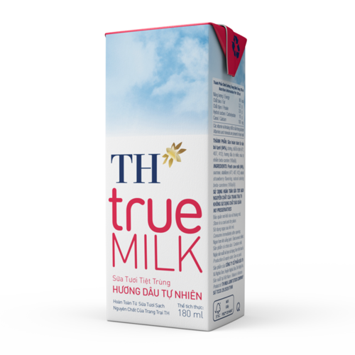 Sữa Tươi Tiệt Trùng TH true MILK Hương Dâu Tự Nhiên 180 ml